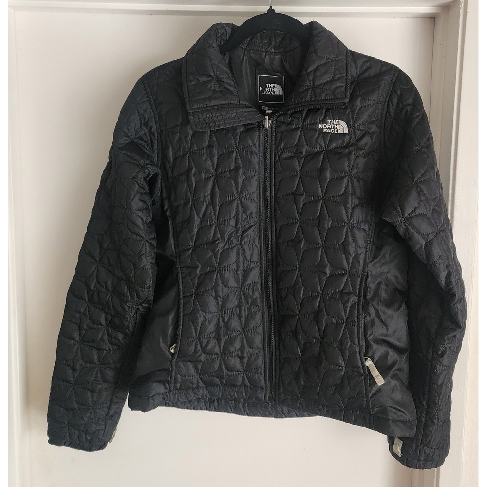 The North Face Womens Puffer Jacket S Black Quilted Long Sleeve Coat Vest